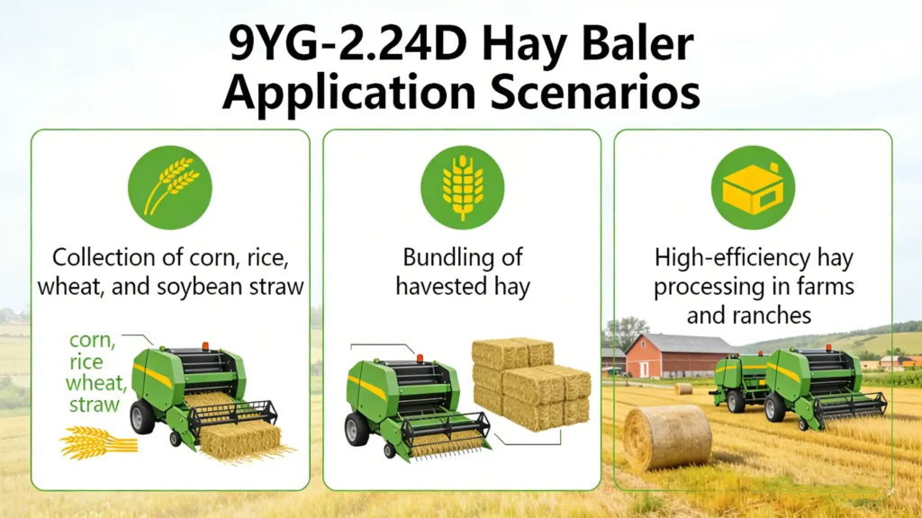 9YG-2.24D Rundballenpressen – Hocheffiziente Sammlung und Ballenpressung von Mais, Reis, Heu und Stroh. 9YG 2.24D hay baler 1