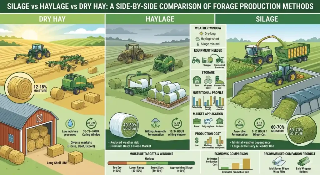 silage vs haylage vs dry hay